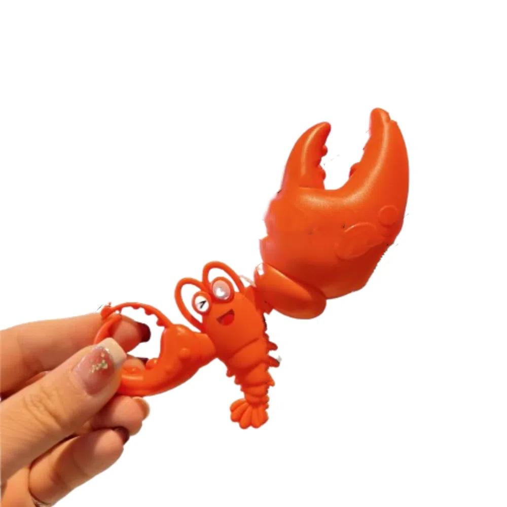 3D Crafts Pull String Crab Keychain Cartoon Animals Handbag Hanging Ornaments  Couple