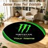 Round Rug Custom NameMonster Energy Pattern Non Slip Carpet Home Floor Decor