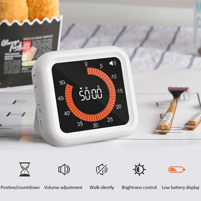 Rotary Smart Silent Visual Analog Timer Кухонный ручной таймер обратного отсчета Механический таймер для приготовления пищи Приготовление пищи Душ Учеба Секундомер Таймер