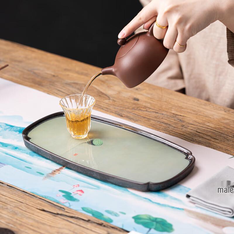 Винтажный керамический поднос для сухого чая с шариками