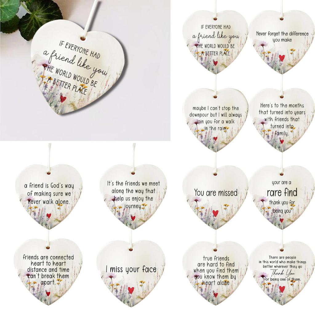 Friends Plaque, Ceramic Heart Gift, Unique Friendship Gift For Best Friend, Ceramic Hanging Heart, Gift For Friend, Christmas Gift