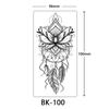 Women Sexy Temporary Tattoo Stickers Black Roses Pattern Full Flower Design Used for Arm Body Art Big Large Fake Tattoo Stickers