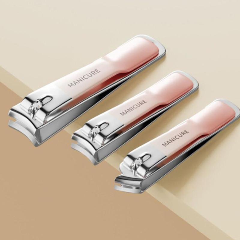 4 Pieces/set Manicure Set With Portable Leather Case And Nano Nail File - Fingernails & Toenails Clippers For Nail Care