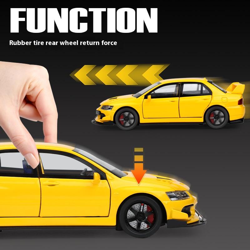 Mitsubishi EVO Model Alloy 1:32 Simulated Jdm Sports Car, Children's Toy Collection Model Ornaments for Boys Gifts