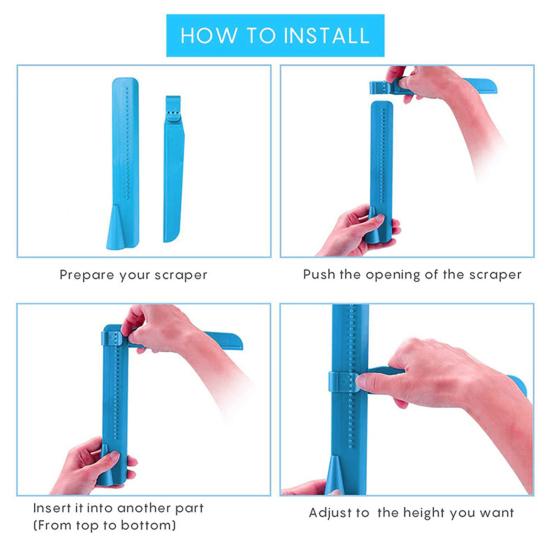 Adjustable Cake Smoother Scraper Fondant Spatula Cake Edges Smoother Food-Grade Cakes Pastry Spatula Cream Leveling Device