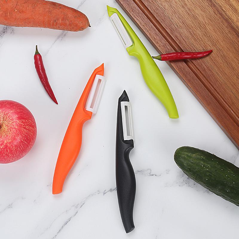 1 шт. Овощечистка для фруктов и овощей Керамическая дынечистка Многофункциональная цельная плоская овощечистка для фруктов и овощей Кухонные принадлежности