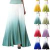 Женская повседневная плиссированная юбка с градиентом, плиссированная юбка А-силуэта, юбка-шарнир длиной до пола