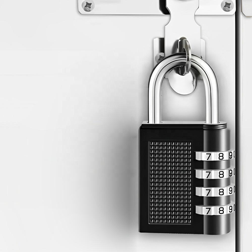 Custom Logo 4-Digit Code Safety Locker Lock Zinc Alloy Candado Combination Padlock Password for Gym Luggage Secure Padlock
