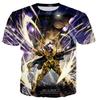 Summer Round Neck Anime "Knights of The Twelve Palaces" Saint Seiya Printed Top Fashionable Casual Short Sleeved Men's and Boys' Universal T-shirts
