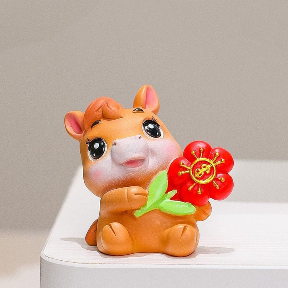 Resin Horse Figurines Chinese Style Horse Year Figurines Mascot Ornaments Horse Ornaments For Home