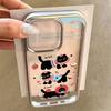 Чехол на весь экран «Милый кот» с гальваническим покрытием для iPhone 17 16 15 14 13 12 11 Pro Max 15 Plus X XS 17 Air, противоударный, прозрачный