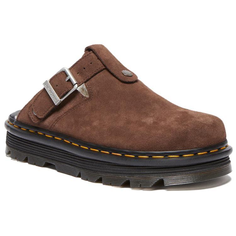 Dr. Martens Модные универсальные шлепанцы с открытым носком Унисекс Шлепанцы Темно-коричневые 31938201