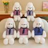 Adorable Plush Dog Toy With Scarf Charming Stuffed Animal For Kids Home Decor