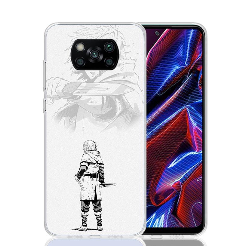 Чехол для телефона Vinland Saga для Xiaomi Poco X7 X6 X5 Pro F7 Ultra Redmi 15C 15 13 13C 12 12C 10 10A 10C 9 9A 9C 9T Покрытие Poco X7 X6