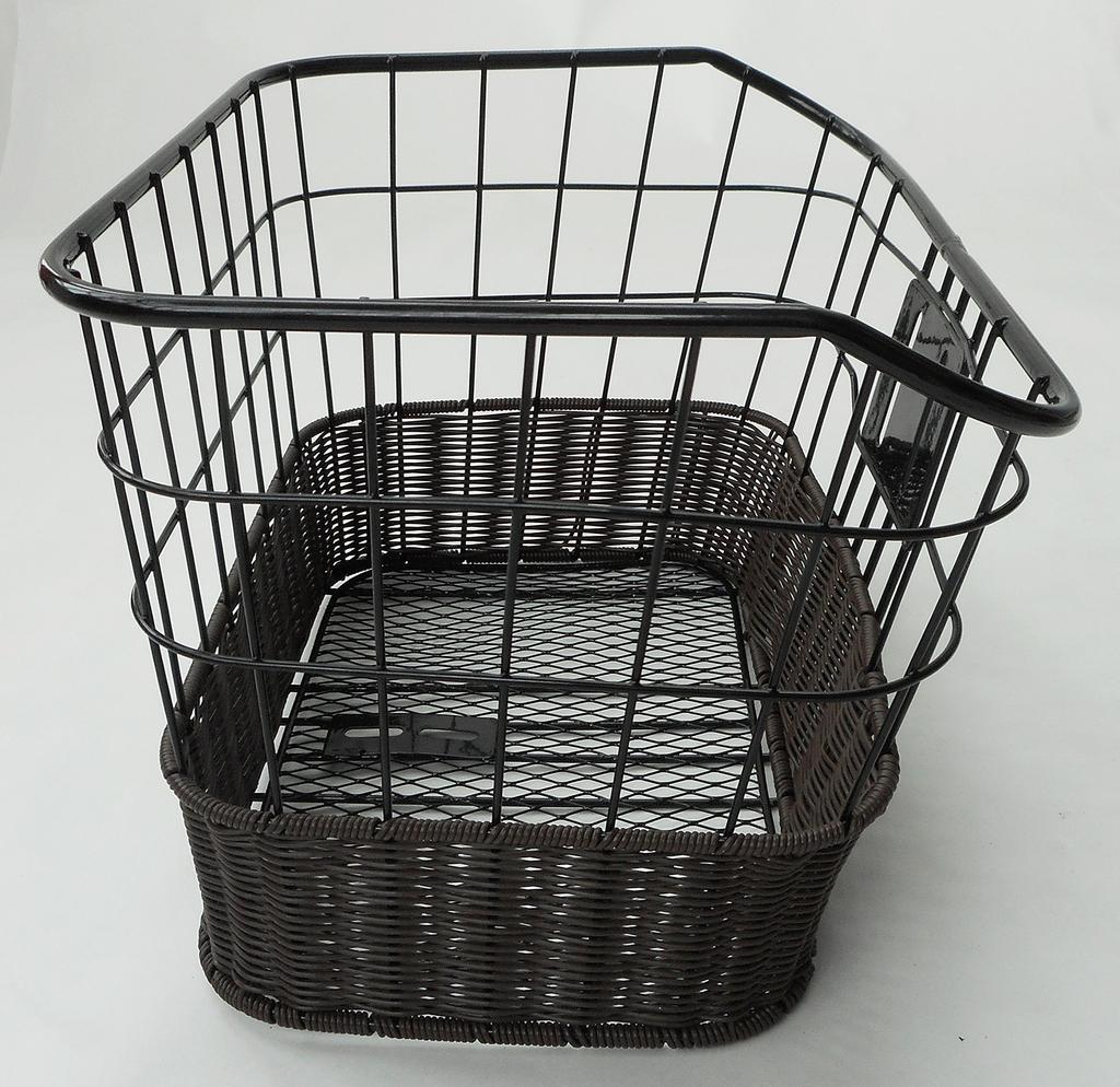 SAGISAKA Передняя часть велосипедной проволоки из ротанга, совместимая с маленькой корзиной 48425 и колесами корзины, черная/коричневая