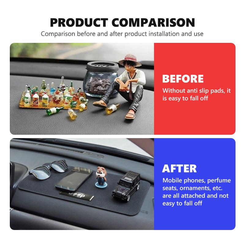 For Jeep 1Pcs PVC Car Dashboard Anti Slip Mat Silicone Pad Cherokee Wrangler JK Gladiator Compass Renegade Patriot ALW1
