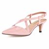 LOSLANDIFEN Women's 5cm Pointed Toe Cross Strap Buckle Sandals Slingback Pumps High Heels Party Wedding Dress Comfortable Shoes