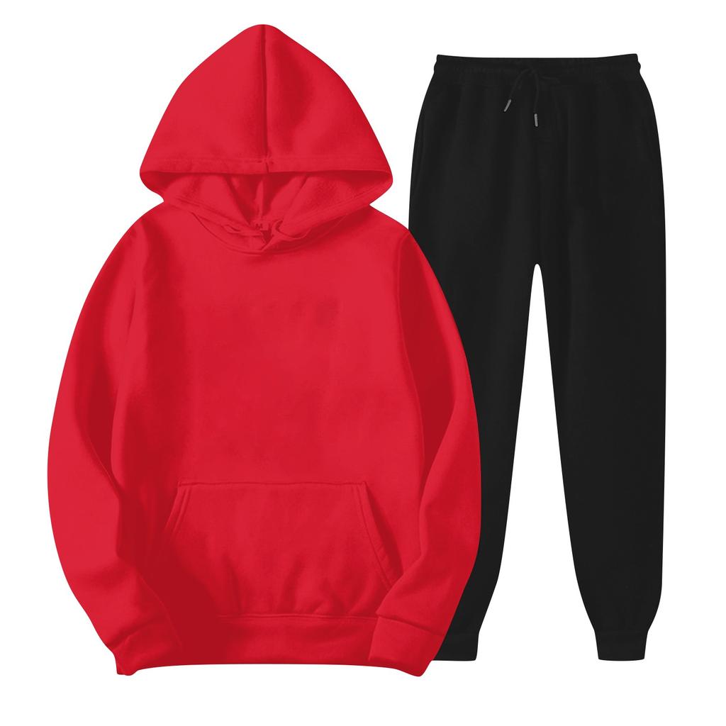 Children's Hooded Long-sleeved Sweatshirt And Pants DIY Customized Suit (front And Back Of Sweatshirt + Front Of Pants)