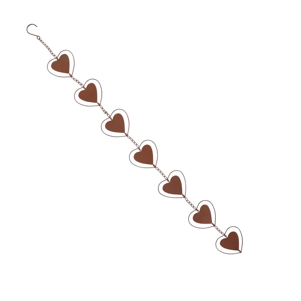 Heart Wind Chimes Good Corrosion Resistance Hanging Wind Chimes with S Hook for Home Garden