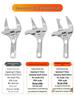 Large Opening Bathroom Wrench for Multifunctional Faucet, Hydronic Heating, and Drain Pipe Installation