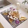 3D Floral Diatom Mud Drain Pad - Теплоизолирующий Быстросохнущий Нескользящий Коврик Для Кухни