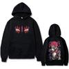 Anime Demon Slayer Akaza Eyes Graphic Hoodie Men Women Clothing Casual Vintage Pullover Male High Quality Hoodies