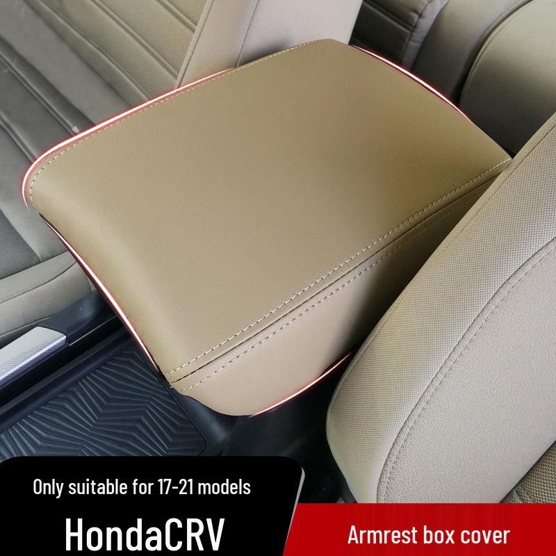 Кожаный защитный чехол на бокс-подлокотник для модели Honda CRV 2017-2021.