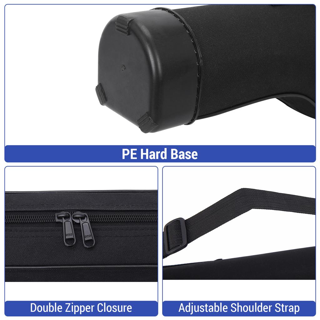 Large Tackle Bag Waterproof Fishing Rod Bag 1.3m-1.5m Fishing Pole Protective Pouch Hard Shell