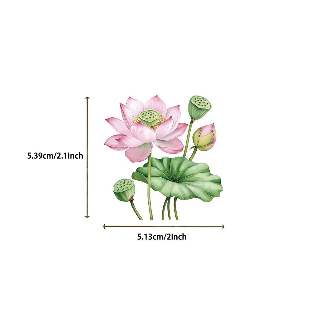 50PCS Transparent Cartoon Pink Flower Stickers Pack - Waterproof Clear PET Scrapbook Supplies for Guitar RecordingYourLife Store