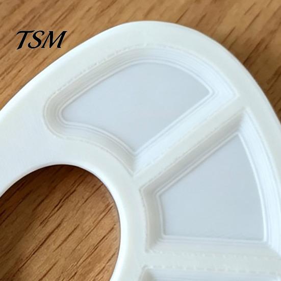 Ergonomic Thumb Hole Painting Tray Mini Paint Palette Tray, with Hole, Lightweight Durable for Artists Mixing Watercolor Palette, And Students Easy to