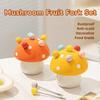 Anti-scald Mushroom Fruit Fork Creative Mushroom Fruit Fork Set Dessert Salad Fork  Ceramic Cutlery