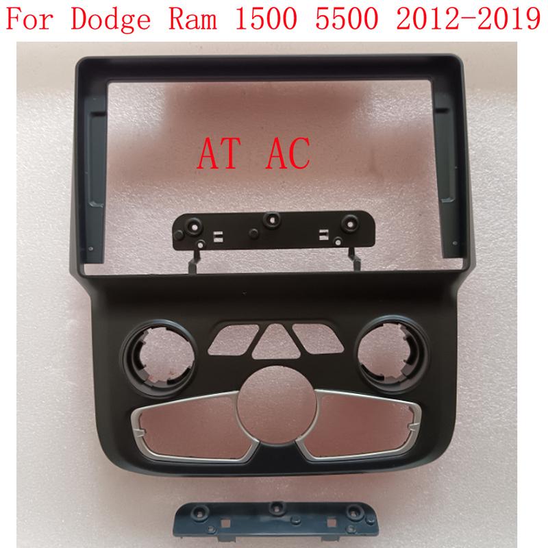 Car Radio Fascia Frame For Dodge Ram 1500 5500 2012- 9 inch 2DIN Stereo Panel Wiring Harness Power Cord Cable Canbus Decoder