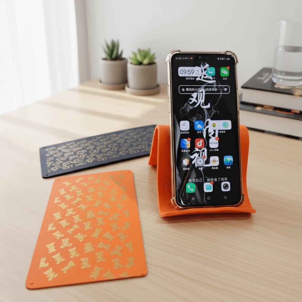 Gifts Flexible Foldable Silicone Phone Holder Adjustable Portable Aluminum Phone Stand Non-Slip Airplane Phone Holder