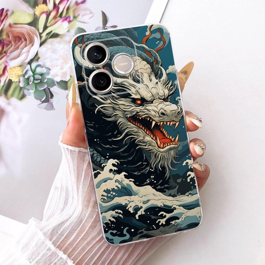 For Cover Honor 600 Lite 2026 Phone Case LNA-NX1 Cool Dragon Cartoon Soft Silicone Slim Back Coque For Honor 500 Smart 5G Bumper