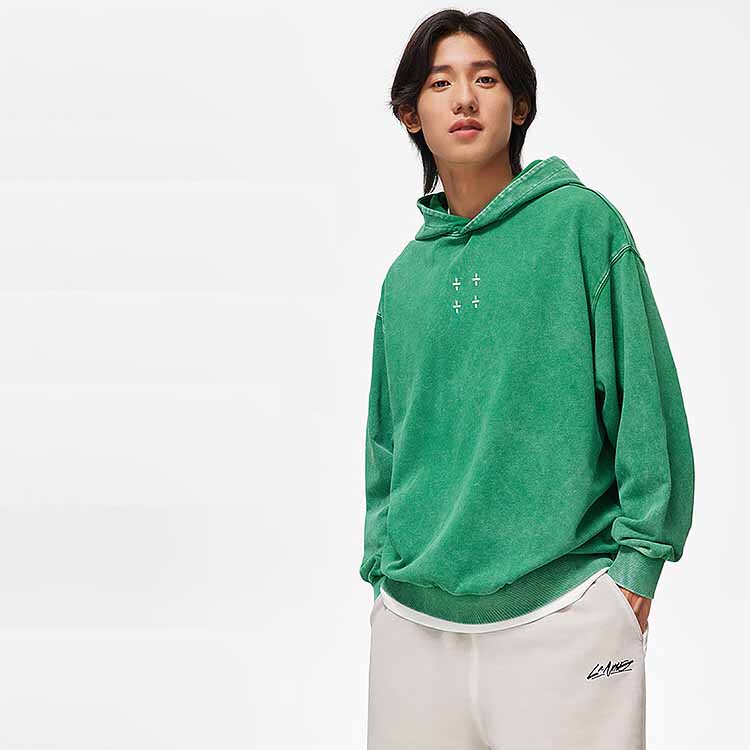 Свитшот Li Ning Sports Life Collection Унисекс Крутой Сосново-Зеленый AWDT383-1