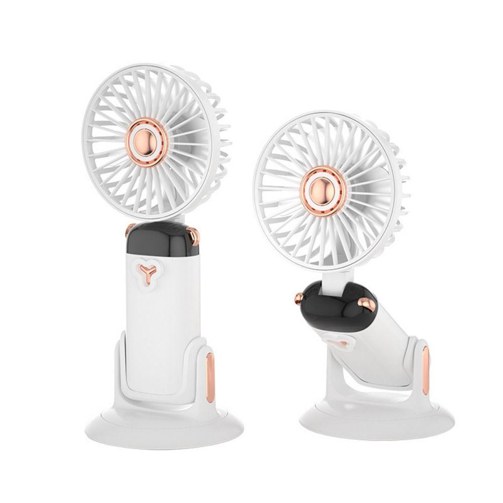 Adjustable Bracket Handheld Folding Fan 2400mAh Stroller Fan Air Conditioner Fan Office Use