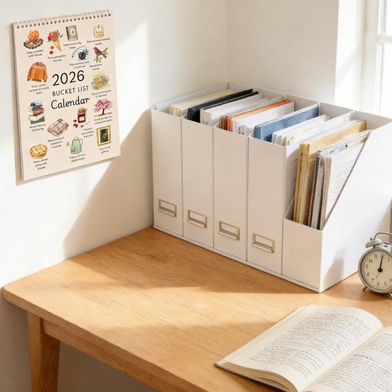 2026 Bucket List Calendar 12 Monthly Bucket List Wall Calendar Spiral Bound Art Planner