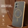 For Motorola Moto G54 5G/G54 Power 5G/G64 5G Phone Case Carbon Fiber Textured Electroplated TPU Back Cover