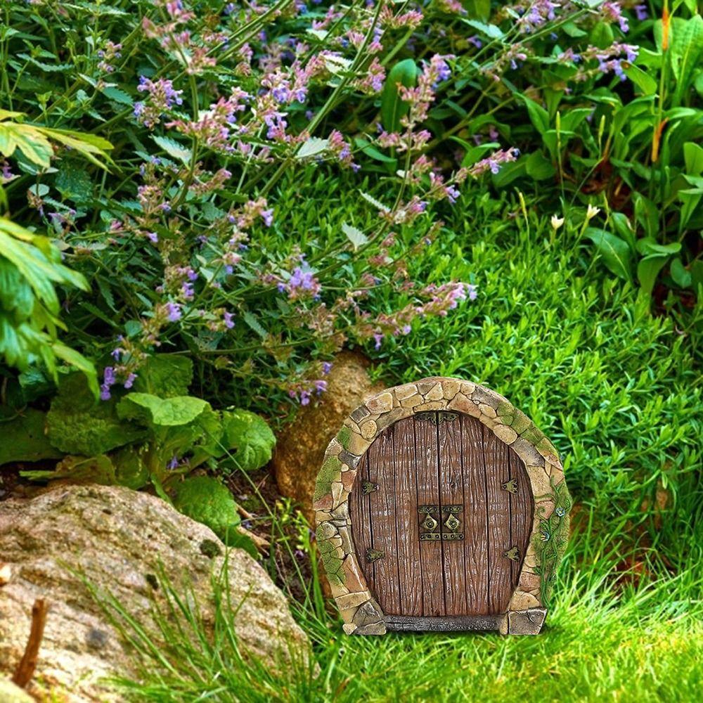 Sculpture Figurines Wooden Decoration Ornaments Courtyard Tree Decoration Fairy Tale Fairy Gate