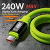 Portable 240W PD Type C To Type C Cable with Digital Display Fast Charging for Samsung Galaxy S23 Ultra IPhone 15 16 17  Plus