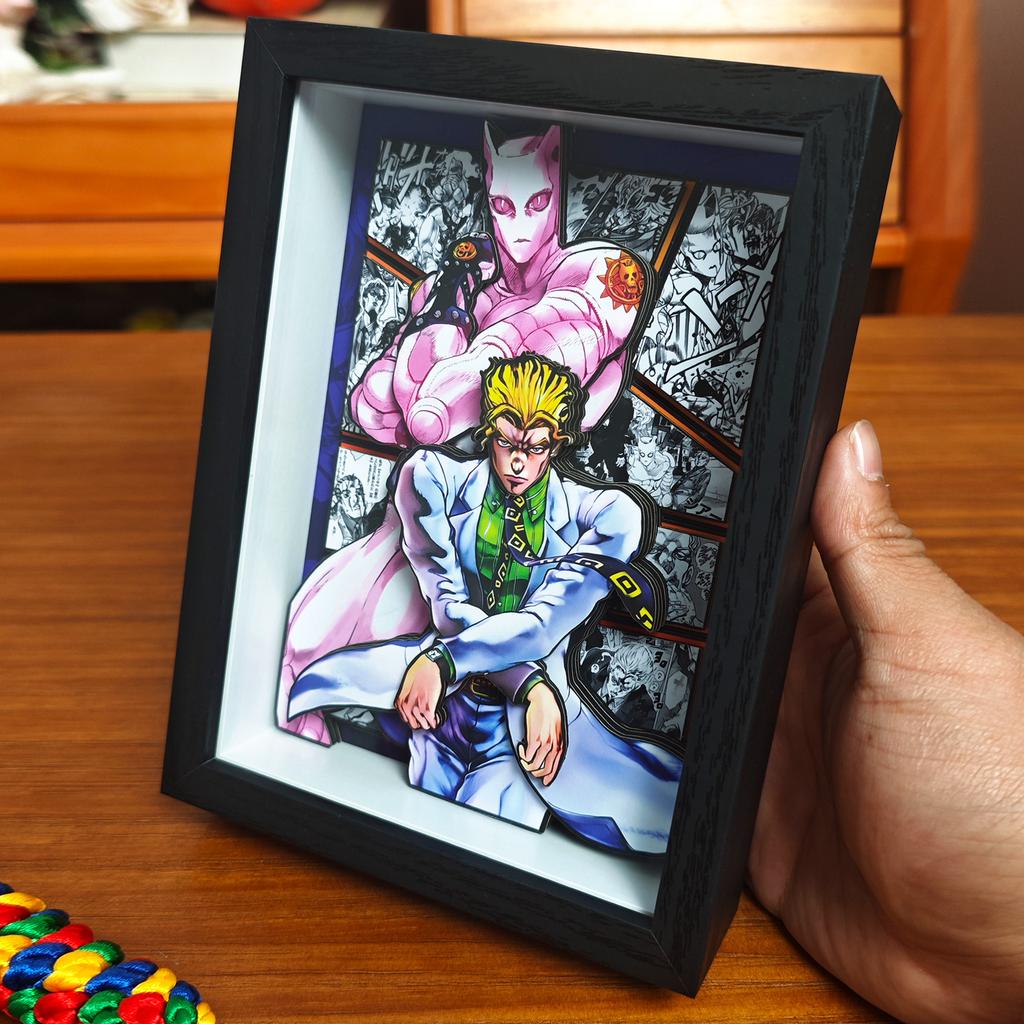 Классическое аниме JoJo's Bizarre Adventure 3D Декоративная картина Мультяшная фигурка Ручная работа Декоративная фоторамка Настольное украшение
