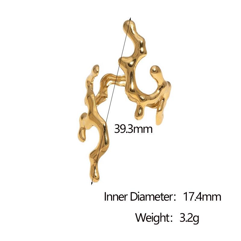 Ocean Style Stainless Steel Unique Coral Design Rings for Women Men Irregular Adjustable Opening Rings Party Jewelry Accessories