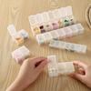 Compact 7-Day Detachable Pill Organizer - Large Capacity, Portable Travel Box