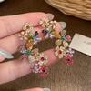 Романтичные красочные серьги-цветы из циркона для женщин, роскошные металлические серьги-маленькие ромашки, изысканные свадебные украшения, подарки