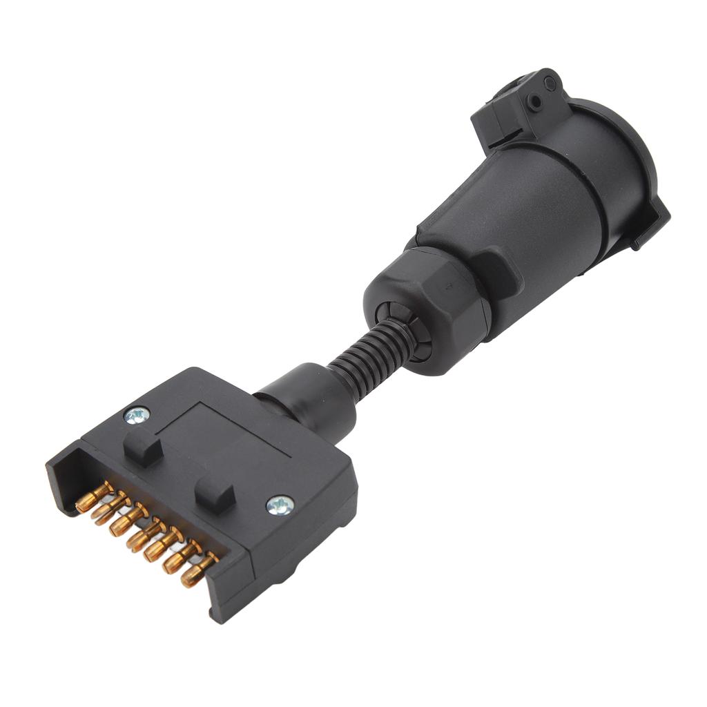 Trailer Adapter Plug 7 PIN Round Female to Flat Male Simple to Operate Wiring Connector for Caravan Boat