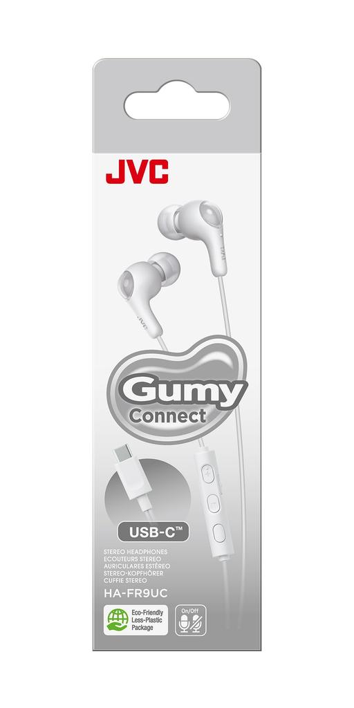 Проводные наушники JVC Kenwood с микрофоном HA-FR9UC, USB Type-C, внутриканальные, Type-C, 1,2 м (Набор 5, Белый)