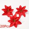10 шт. Украшение для рождественской елки Рождественский цветок Имитация цветка Красный Рождественский венок Трость Рождественское украшение