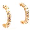 [K9339] - Gold Plated Hoop Earrings 'Déesse' White Golden