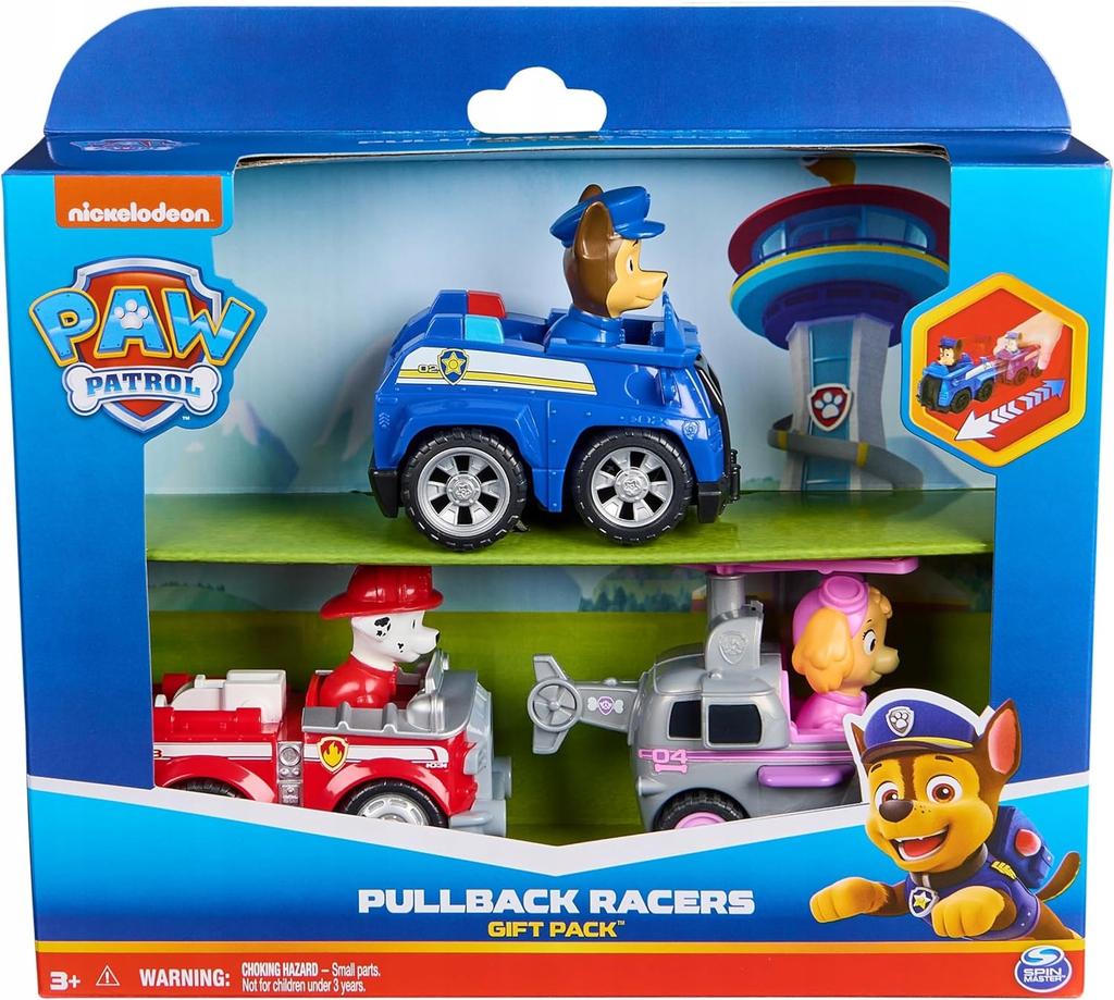 Paw Patrol Pull Back Rescue Racers 3 Gift Set