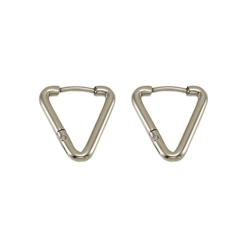 Нержавеющая сталь новые треугольные серьги-клипсы женские нишевые универсальные геометрические серьги из титановой стали